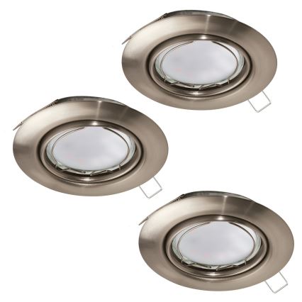 Eglo - SET 3x LED Infälld belysning PENETO 3xGU10-LED/5W/230V