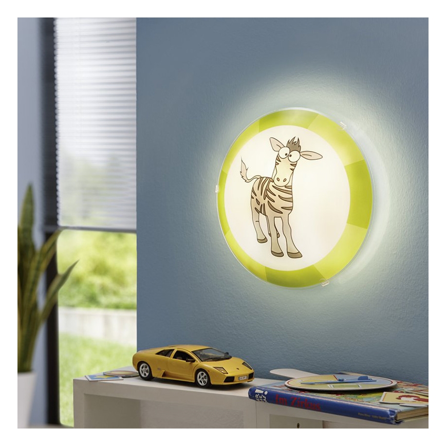 Eglo 94458 - Barn Takbelysning BIUBIU 1xE27/60W/230V zebra