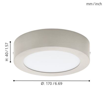 Eglo 94523 - LED Takbelysning FUEVA 1 LED/10.9W/230V
