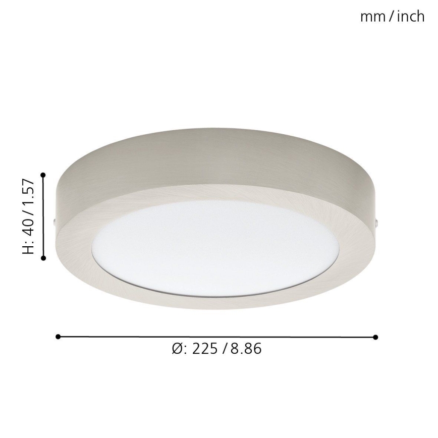 Eglo 94525 - LED-taklampa FUEVA 1 LED/16,5W/230V Ø 22,5 cm