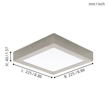 Eglo 94526 - LED Takbelysning FUEVA 1 LED/16.5W/230V