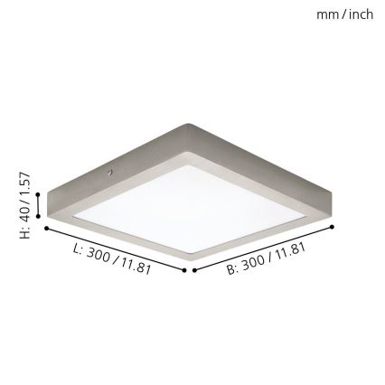 Eglo 94528 - LED Takbelysning FUEVA 1 LED/22W/230V