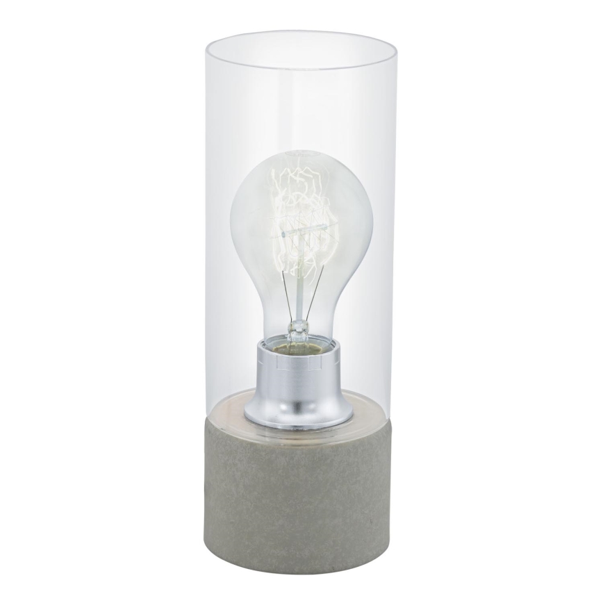Eglo 94549 - Bordslampa TORVISCO 1xE27/60W/230V grå