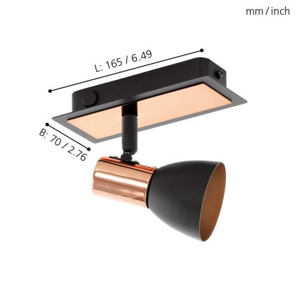 Eglo 94584 - LED Spotlight BARNHAM 1xGU10/3.3W/230V