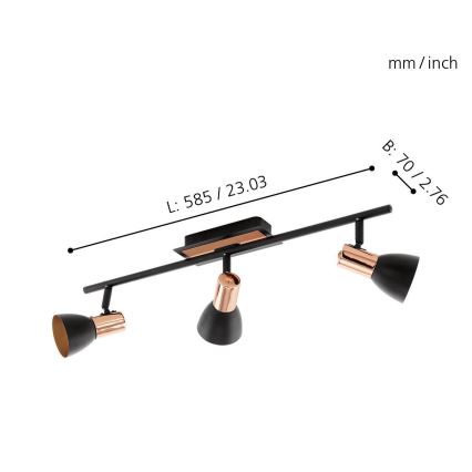 Eglo - LED spotlampa 3xGU10/3,3W/230V
