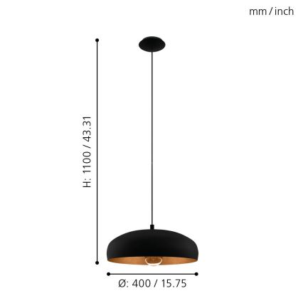 Eglo - Taklampa 1xE27/60W/230V