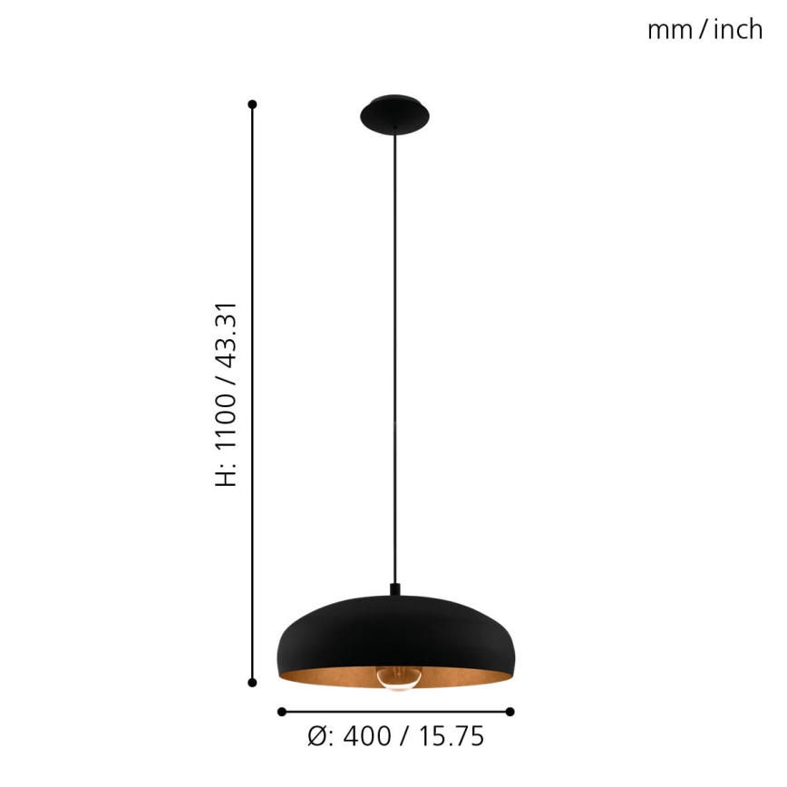 Eglo - Taklampa 1xE27/60W/230V