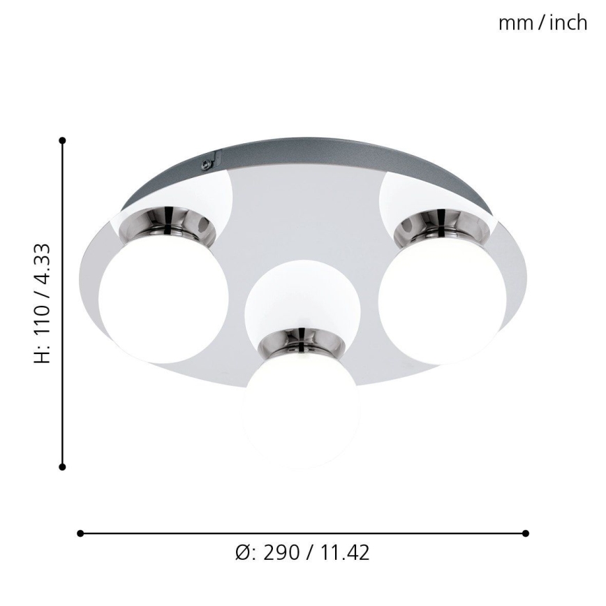 Eglo 94629 - LED Badrumsbelysning MOSIANO 3xLED/3.3W/230V