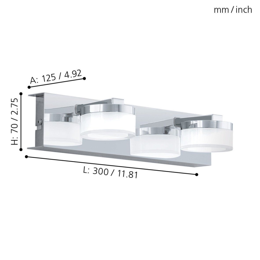 Eglo 94652 - LED Badrumsbelysning vägg ROMENDO 2xLED/4.5W/230V
