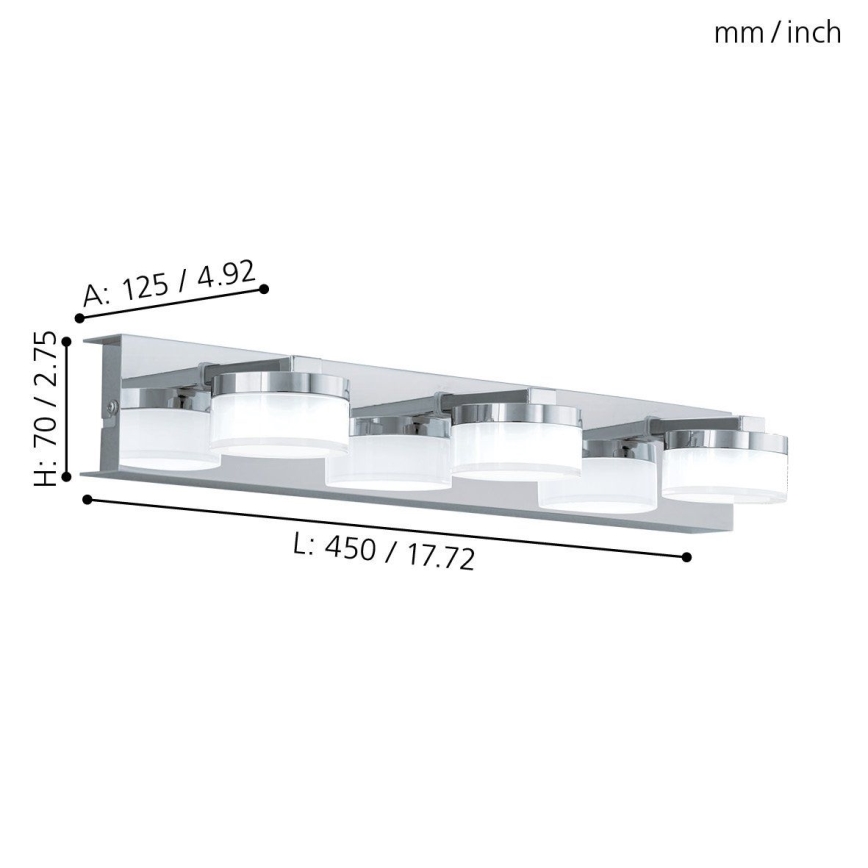 Eglo - LED badrumsvägglampa 3xLED/4,5W/230V IP44