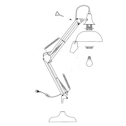 Eglo - Bordslampa 1xE27/40W/230V