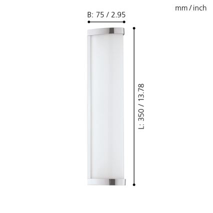 Eglo 94712 - LED Badrumsbelysning GITA 2 1xLED/8W/230V