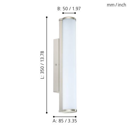 Eglo 94715 - LED Badrumsbelysning CALNOVA 1xLED/8W/230V