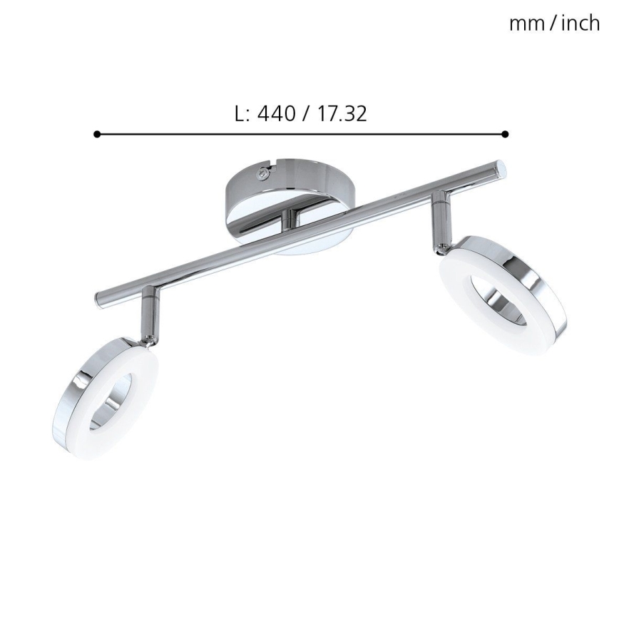 Eglo 94757 - LED Badrumsbelysning GONARO 2xLED/3.8W/230V