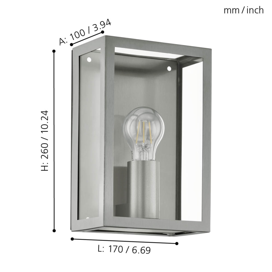 Eglo 94827 - Utomhusbelysning ALAMONTE 1xE27/60W/230V