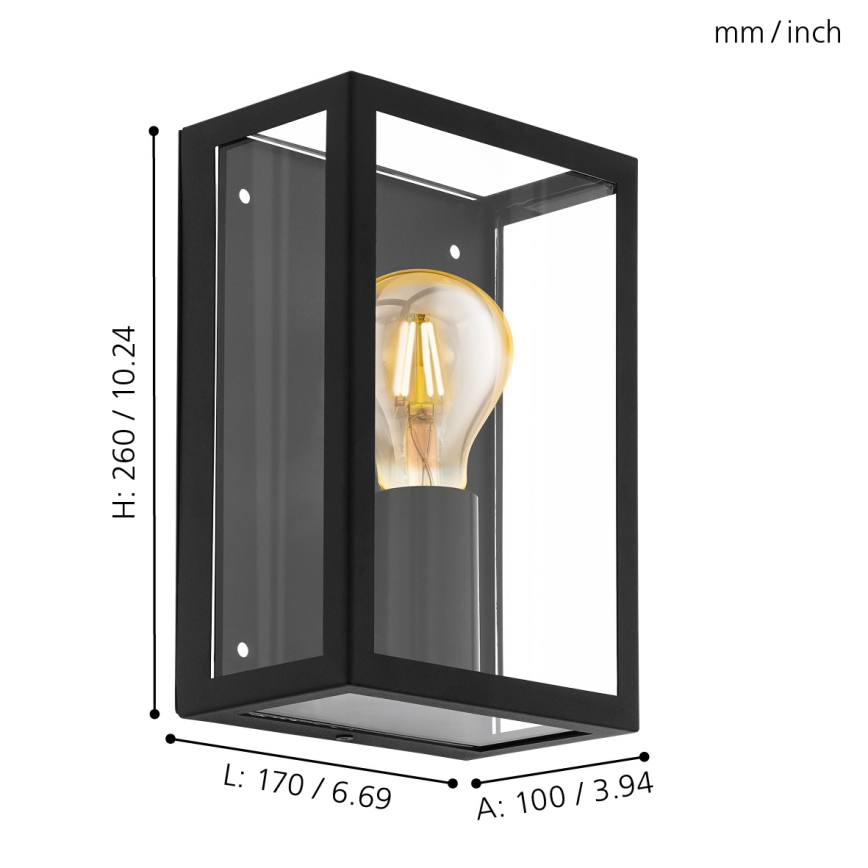 Eglo 94831 – Utomhusbelysning ALAMONTE 1 1×E27/60W/230V IP44