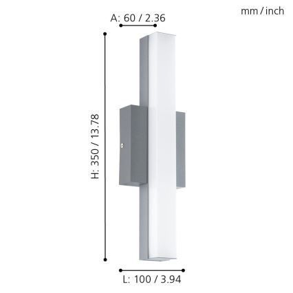 Eglo 94845 - LED Utomhusbelysning AKattE 1xLED/8W/230V
