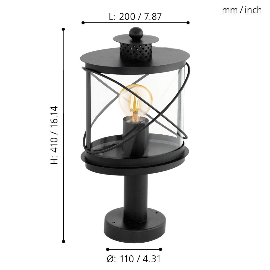 Eglo 94864 - Utomhuslampa HILBURN 1xE27/60W/230V