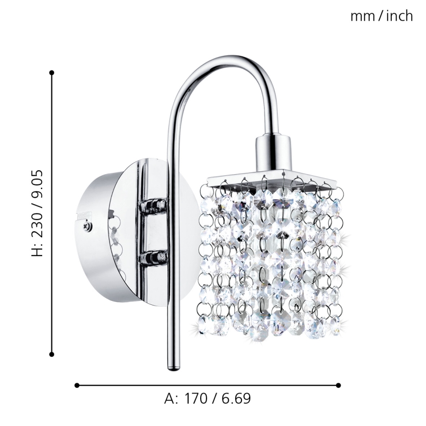 Eglo 94879 - LED Badrumsbelysning ALMONTE 1xLED/2.5W/230V