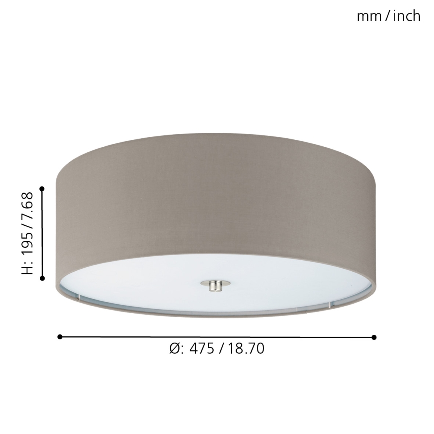 Eglo 94919 - Takbelysning PASTERI 3xE27/60W/230V