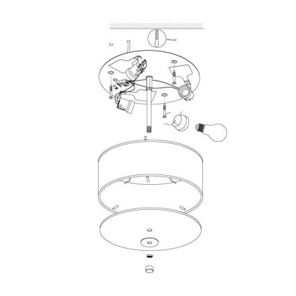 Eglo 94921 - Takbelysning PASTERI 3xE27/60W/230V