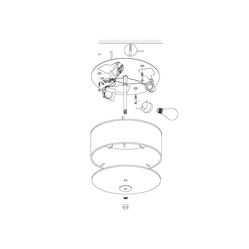 Eglo 94921 - Takbelysning PASTERI 3xE27/60W/230V