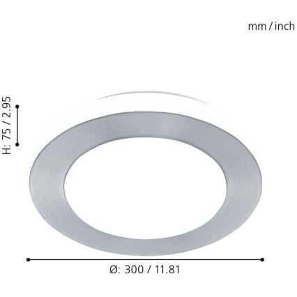 Eglo 94967 - LED Badrumsbelysning LED CAPRI 1xLED/11W/230V