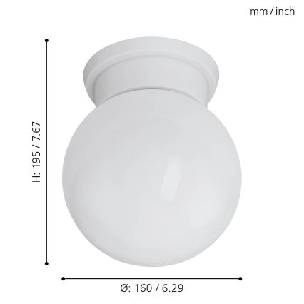 Eglo 94973 - Takbelysning DURELO 1xE27/28W/230V