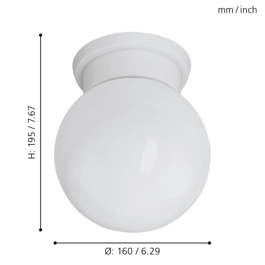 Eglo 94973 - Takbelysning DURELO 1xE27/28W/230V