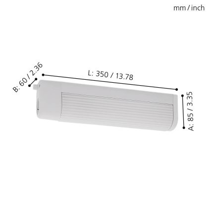 Eglo 94987 - Väggbelysning BARI 1 2xE14/40W/230V