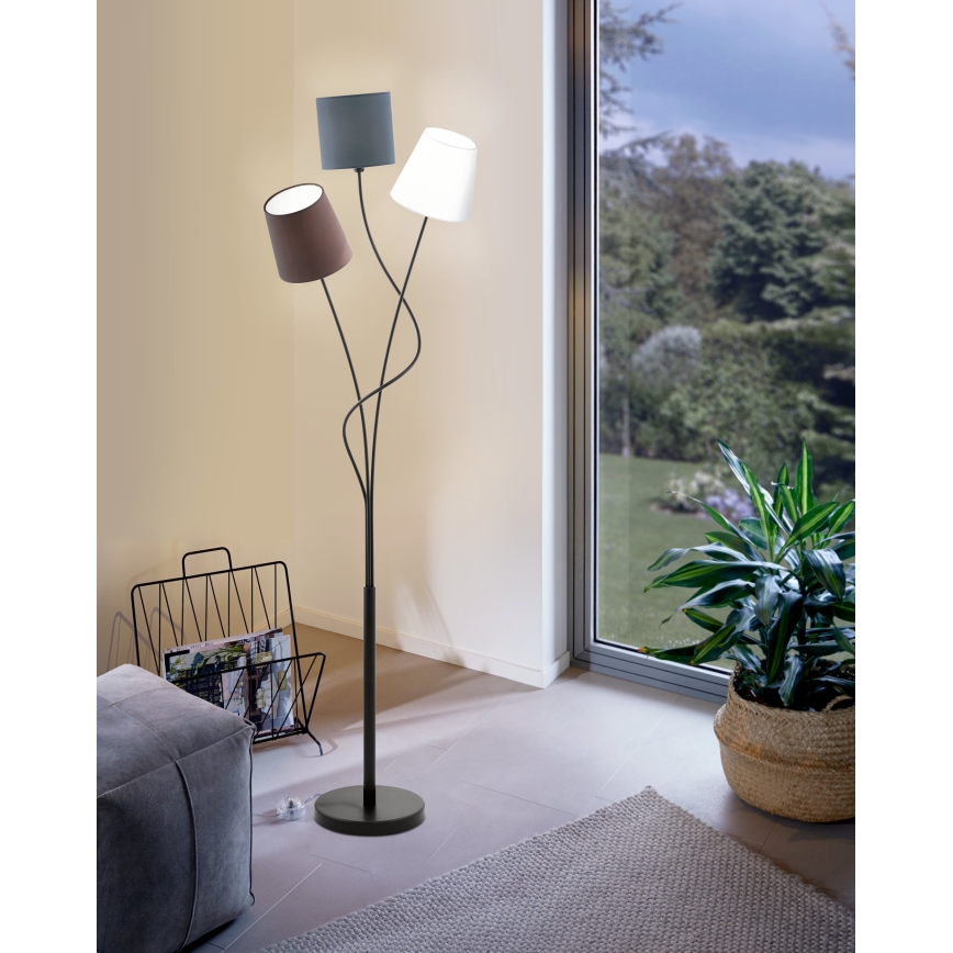 Eglo 94995 - Golvlampa MARONDA 3xE14/40W/230V