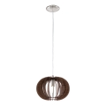 Eglo 95023 - Pendellampa på kabel STELLATO 1xE27/60W/230V Ø 30 cm brun