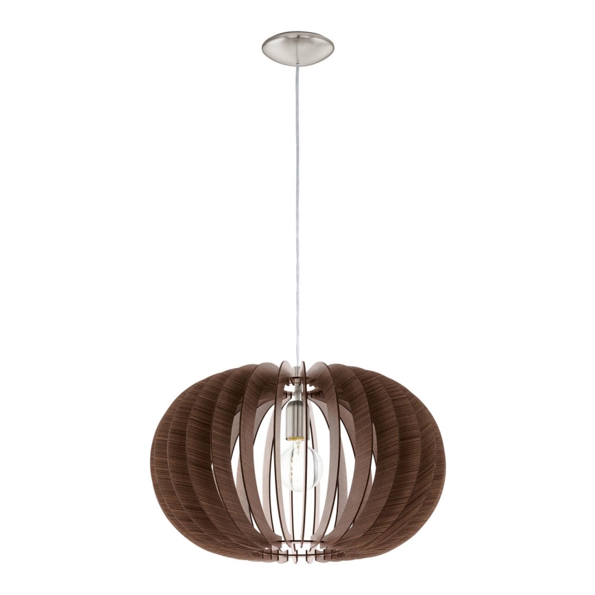 Eglo 95025 - Ljuskrona med textilsladd STELLATO 3xE27/40W/230V brun