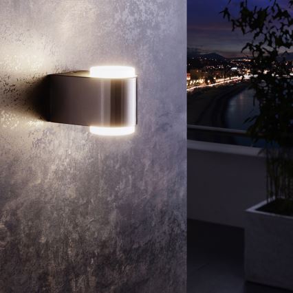 Eglo 95079 - Utomhus Väggbelysning BRIONES 2xLED/3W/230V