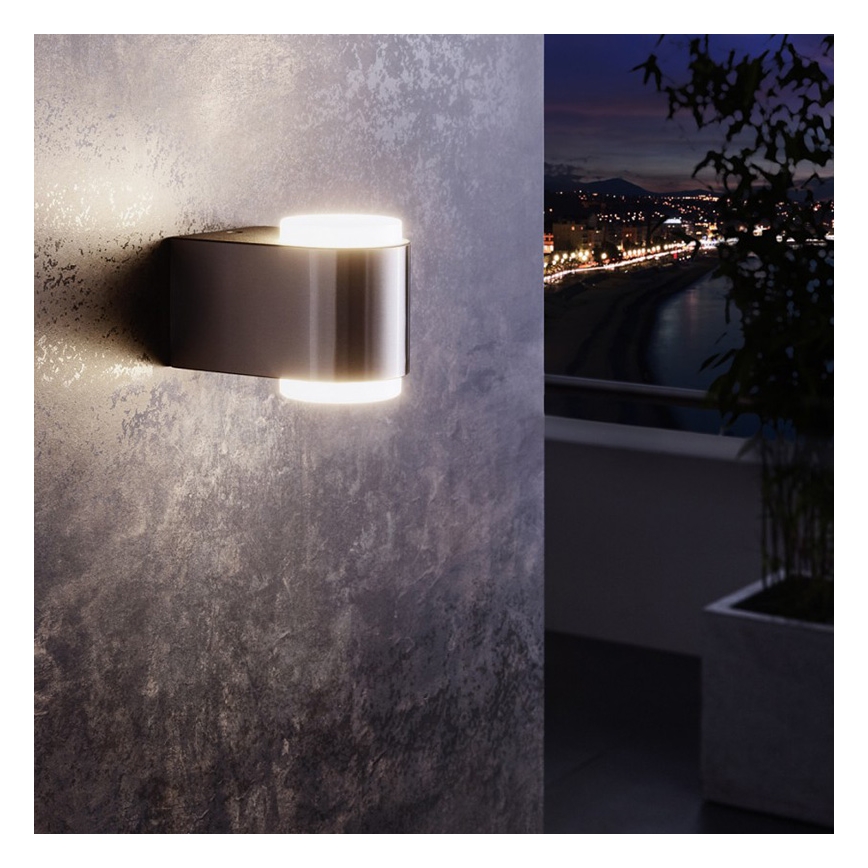 Eglo 95079 - Utomhus Väggbelysning BRIONES 2xLED/3W/230V