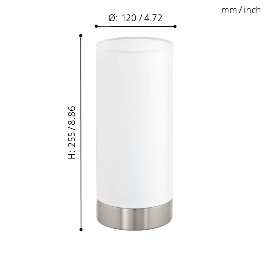 Eglo 95118 - Dimbar Bordslampa PASTERI 1xE27/60W/230V