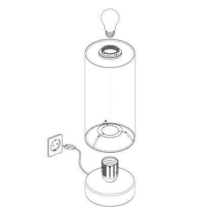 Eglo 95118 - Dimbar Bordslampa PASTERI 1xE27/60W/230V