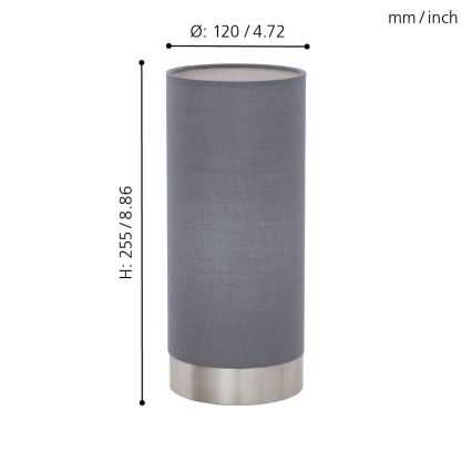 Eglo 95119 - Dimbar Bordslampa PASTERI 1xE27/60W/230V