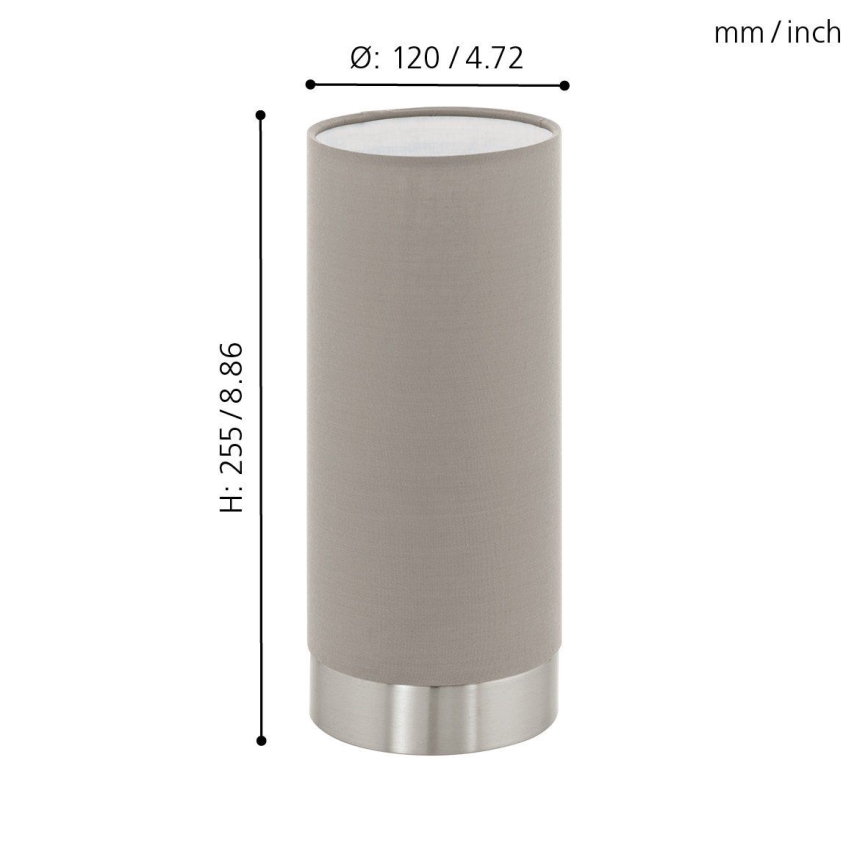 Eglo - Ljusreglerad bordslampa 1xE27/40W/230V taupe