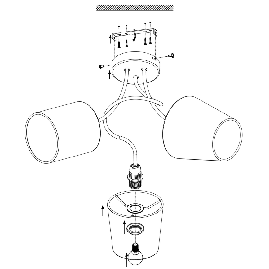 Eglo 95192 - Takbelysning ALMEIDA 3xE14/40W/230V