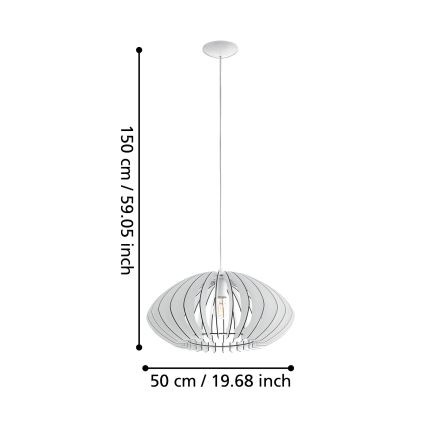 Eglo 95254 - Ljuskrona COSSANO 2 1xE27/60W/230V
