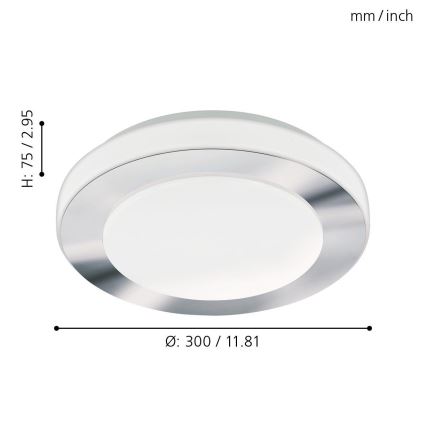 Eglo 95282 - LED Badrumsbelysning LED CAPRI 1xLED/11W/230V