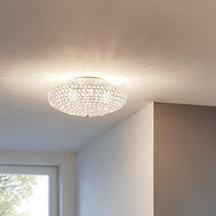 Eglo 95284 - Kristallampa tak CLEMENTE 2xE27/60W/230V