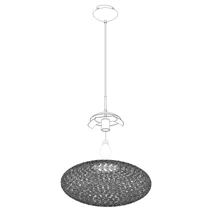 Eglo - Ljuskrona med textilsladd 1xE27/60W/230V