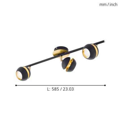 Eglo 95484 - LED spotlight NOCITO 3xGU10-LED/4W/230V