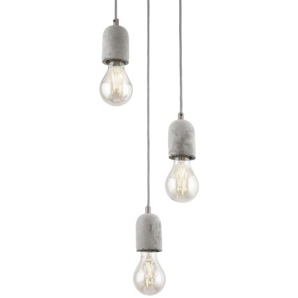 Eglo 95523 - Ljuskrona SILVARES 3xE27/60W/230V