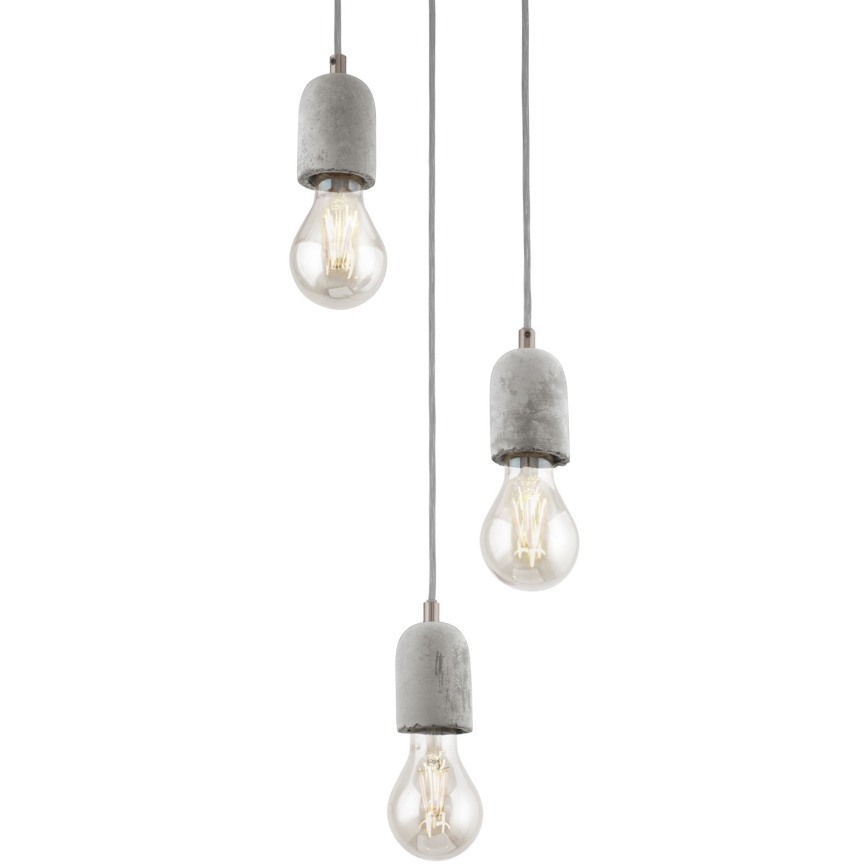 Eglo 95523 - Ljuskrona SILVARES 3xE27/60W/230V