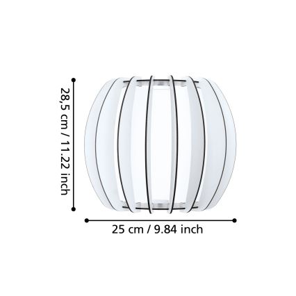 Eglo 95609 - Väggbelysning STELLATO 2 1xE27/60W/230V