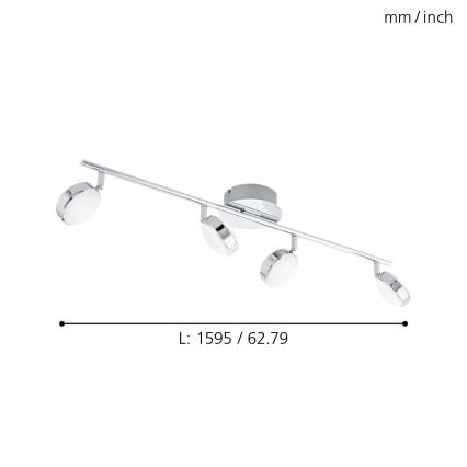 Eglo 95632 - LED spotlight SALTO 4xLED/5.4W/230V