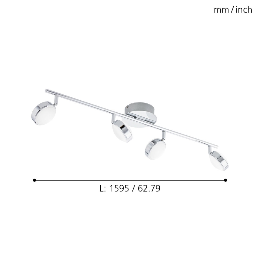 Eglo 95632 - LED spotlight SALTO 4xLED/5.4W/230V